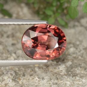 Zircone naturale rosa da 3,31 ct, taglio ovale, VVS