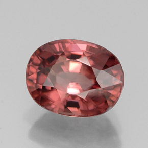 Zircone naturale rosa da 3,39 ct, taglio ovale, IF