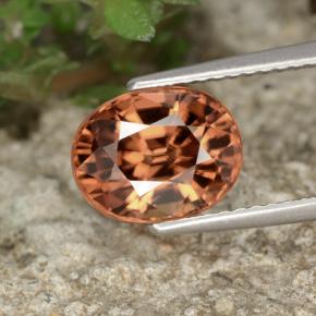 Zircone naturale rosa da 3,69 ct, taglio ovale, VVS