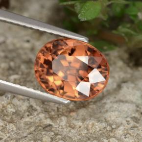 Zircone naturale rosa da 3,69 ct, taglio ovale, VVS