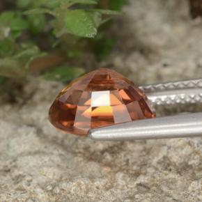 Zircone naturale rosa da 3,69 ct, taglio ovale, VVS