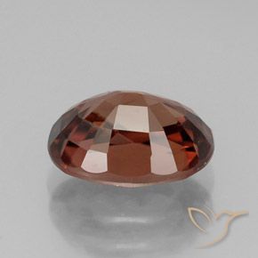 Zircone Rosso Cremisi Profondo naturale da 3.27 ct, Ovale, VVS-VS