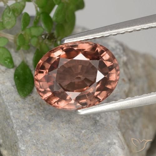 2.70ct Naturale rosso indiano Zircone, Ovale, VVS