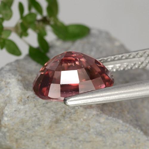 Zircone naturale rosa da 3,46 ct, taglio ovale, VVS
