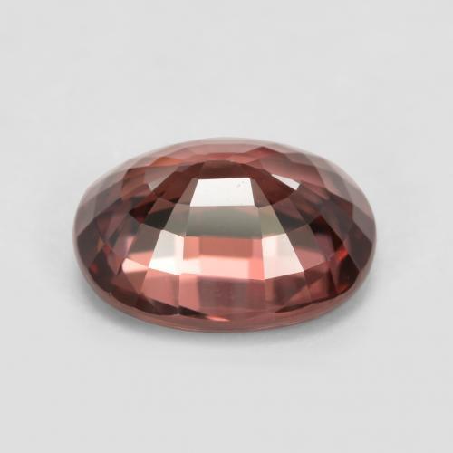 Zircone naturale rosso da 3,14 ct, taglio ovale, VVS