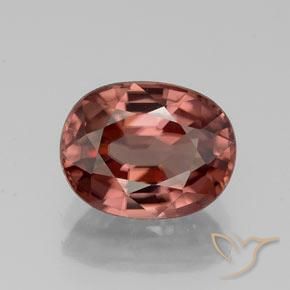 3.06ct Naturale Vino rosso Zircone, Ovale, VVS