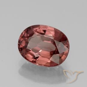 Zircone Vino rosso naturale da 3.06 ct, Ovale, VVS