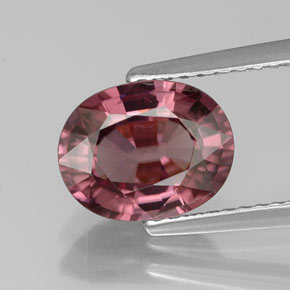 Zircone naturale rosa da 2,86 ct, taglio ovale, IF