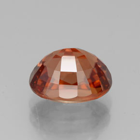 Zircone naturale arancione da 3,83 ct, taglio ovale, VVS