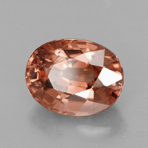 Zircone naturale arancione da 3,30 ct, taglio ovale, VVS