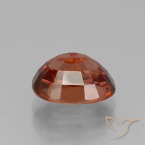 Zircone Rosso medio naturale da 3.38 ct, Ovale, VVS