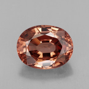 Zircone naturale arancione da 3,10 ct, taglio ovale, IF
