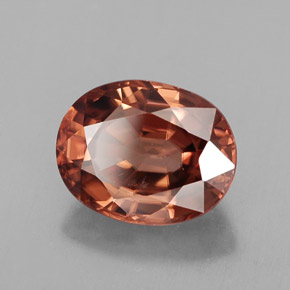 Zircone naturale arancione da 3,10 ct, taglio ovale, IF