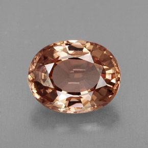 Zircone naturale rosa da 2,88 ct, taglio ovale, VVS