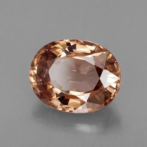Zircone naturale rosa da 2,88 ct, taglio ovale, VVS