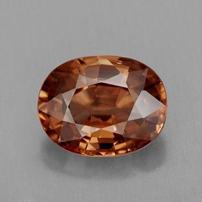 Zircone naturale arancione da 3,03 ct, taglio ovale, IF