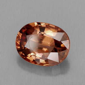 Zircone naturale arancione da 3,03 ct, taglio ovale, IF