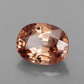 Zircone naturale arancione da 3,24 ct, taglio ovale, IF