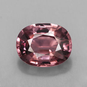 Zircone naturale rosa da 3,09 ct, taglio ovale, IF