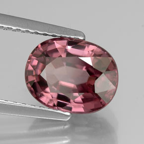 Zircone naturale rosa da 3,29 ct, taglio ovale, IF