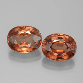 Zircone naturale arancione da  ct, taglio ovale, IF