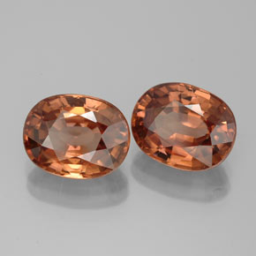 Zircone naturale arancione da  ct, taglio ovale, IF