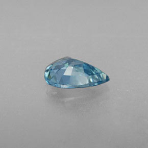 Zircone naturale blu da 0,82 ct, taglio a pera, VVS
