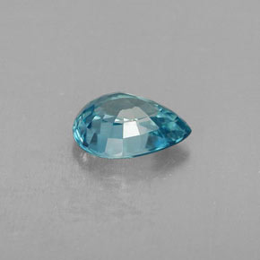 Zircone naturale blu da 1,02 ct, taglio a pera, VVS
