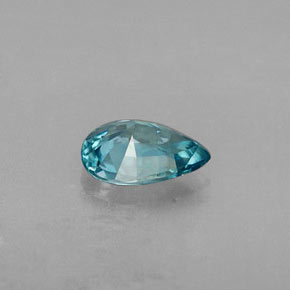 Zircone naturale blu da 0,77 ct, taglio a pera, VVS