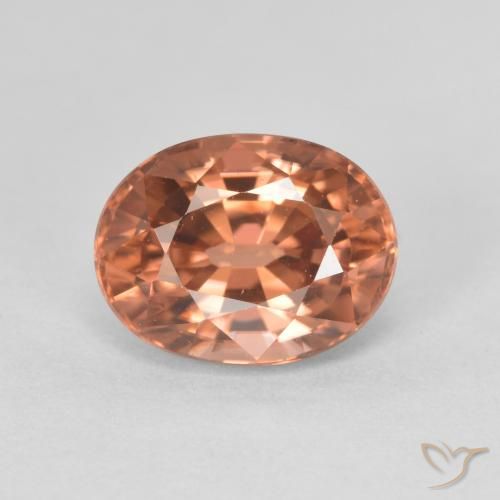 Zircone naturale rosa da 3,48 ct, taglio ovale, VVS-VS