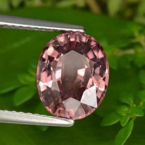 Zircone Rosa Rosa naturale da 4.22 ct, Taglio ovale, VVS