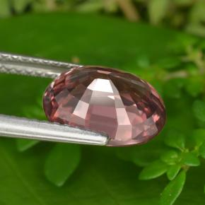 Zircone Rosa Rosa naturale da 4.22 ct, Taglio ovale, VVS
