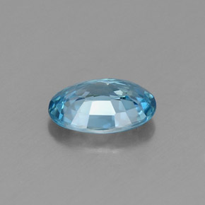 Zircone naturale blu da 1,04 ct, taglio ovale, VVS