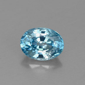 Zircone naturale blu da 1,19 ct, taglio ovale, VVS