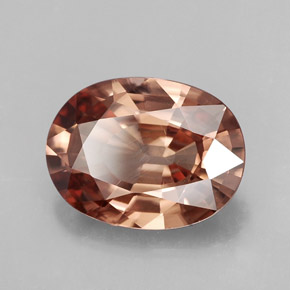 Zircone naturale arancione da 3,78 ct, taglio ovale, IF