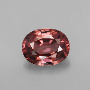 Zircone naturale rosa da 2,84 ct, taglio ovale, VVS