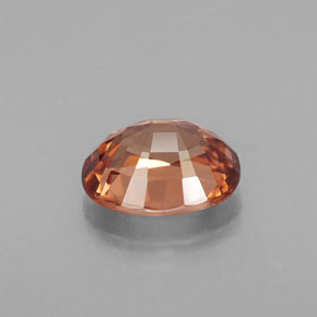 Zircone naturale arancione da 3,09 ct, taglio ovale, VVS