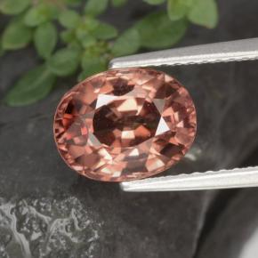 Zircone naturale arancione da 3,11 ct, taglio ovale, IF