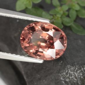 Zircone naturale arancione da 3,11 ct, taglio ovale, IF