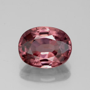 Zircone Color rosa naturale da 2.83 ct, Taglio ovale, VVS