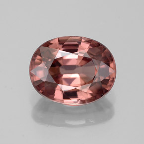 Zircone naturale rosa da 2,93 ct, taglio ovale, IF