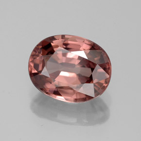 Zircone naturale rosa da 2,93 ct, taglio ovale, IF