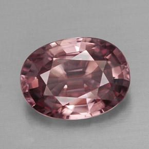 Zircone naturale rosa da 4,41 ct, taglio ovale, IF