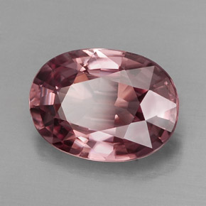 Zircone naturale rosa da 4,41 ct, taglio ovale, IF