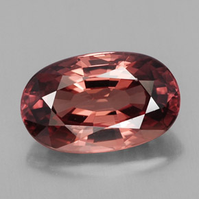 Zircone naturale rosa da 5,34 ct, taglio ovale, VVS