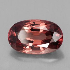 Zircone naturale rosa da 5,34 ct, taglio ovale, VVS