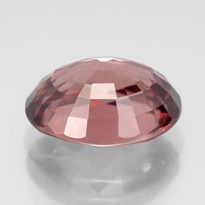 Zircone naturale rosa da 6,19 ct, taglio ovale, VVS