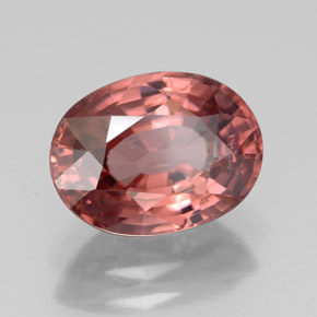 Zircone naturale rosa da 3,97 ct, taglio ovale, VS