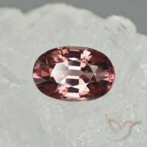 Zircone rosso scuro naturale da 3,93 ct, taglio ovale, VVS