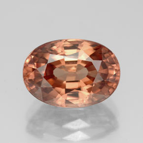 Zircone naturale arancione da 6,05 ct, taglio ovale, VVS